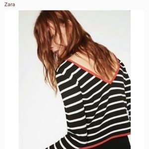 Zara Knit Reversible V-back sweater M
